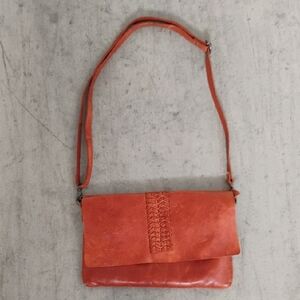 Vilenca Holland Boho Leather Crossbody  Messenger Bag Stitch And Suede Details